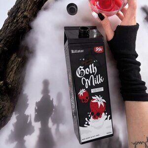 Killstar ✦ Goth Milk Carton Bottle ✦ Hard Plastic Novelty Drinkware Rare 17.9oz